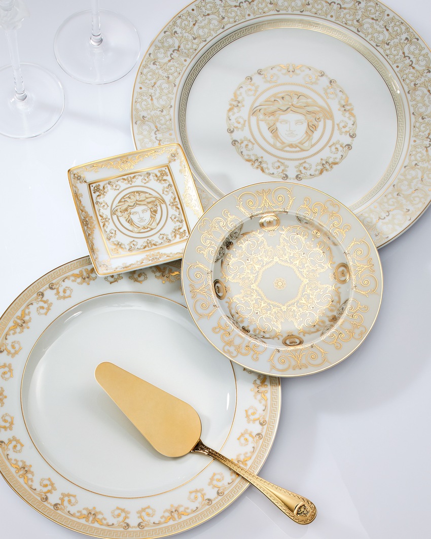 Versace Home Medusa Gala Plate 27 cm Black+Gold 2