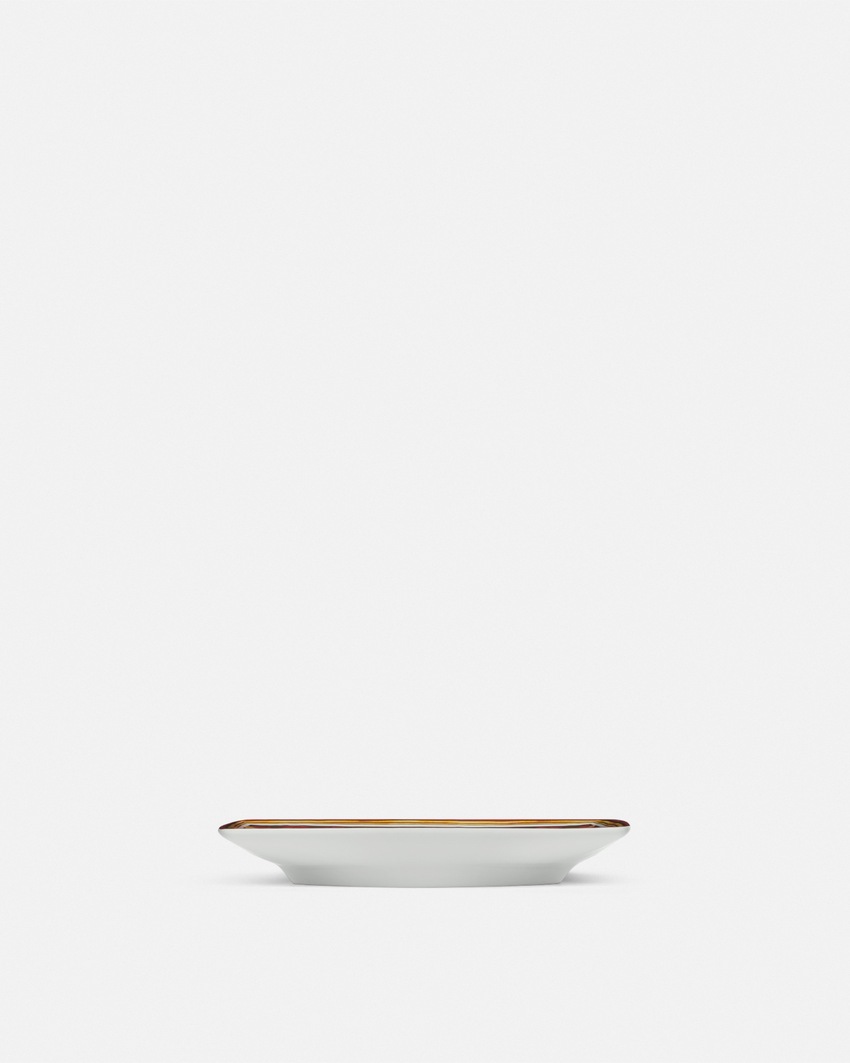 Versace Home Medusa Garland Square Plate 11,5 cm Red+Gold 4