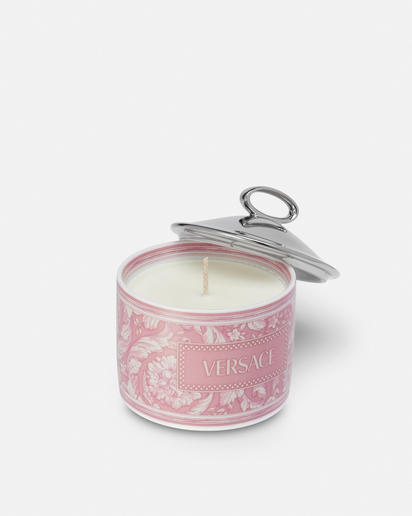 Versace Home Barocco Rose Small Scented Candle Light Pink 1