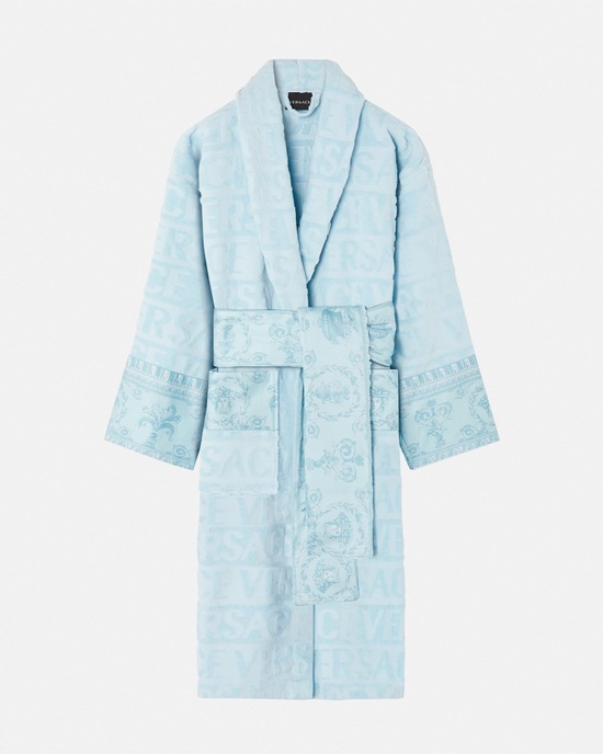 Versace Home I ♡ Baroque Bathrobe Light Blue 1