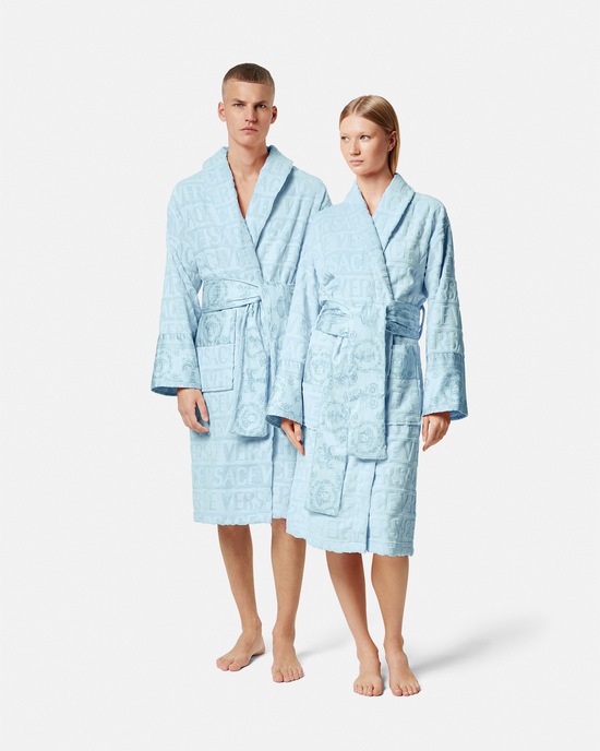 Versace Home I ♡ Baroque Bathrobe Light Blue 2