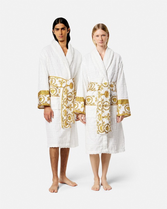 Versace Home I ♡ Baroque Bathrobe White 2