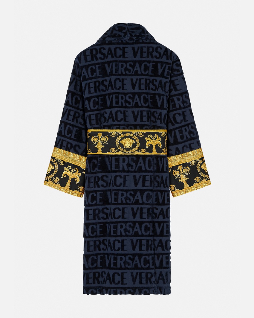 Versace Home I ♡ Baroque Bathrobe Blue 3