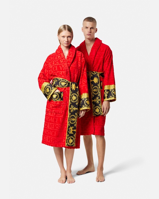 Versace Home I ♡ Baroque Bathrobe Red 2