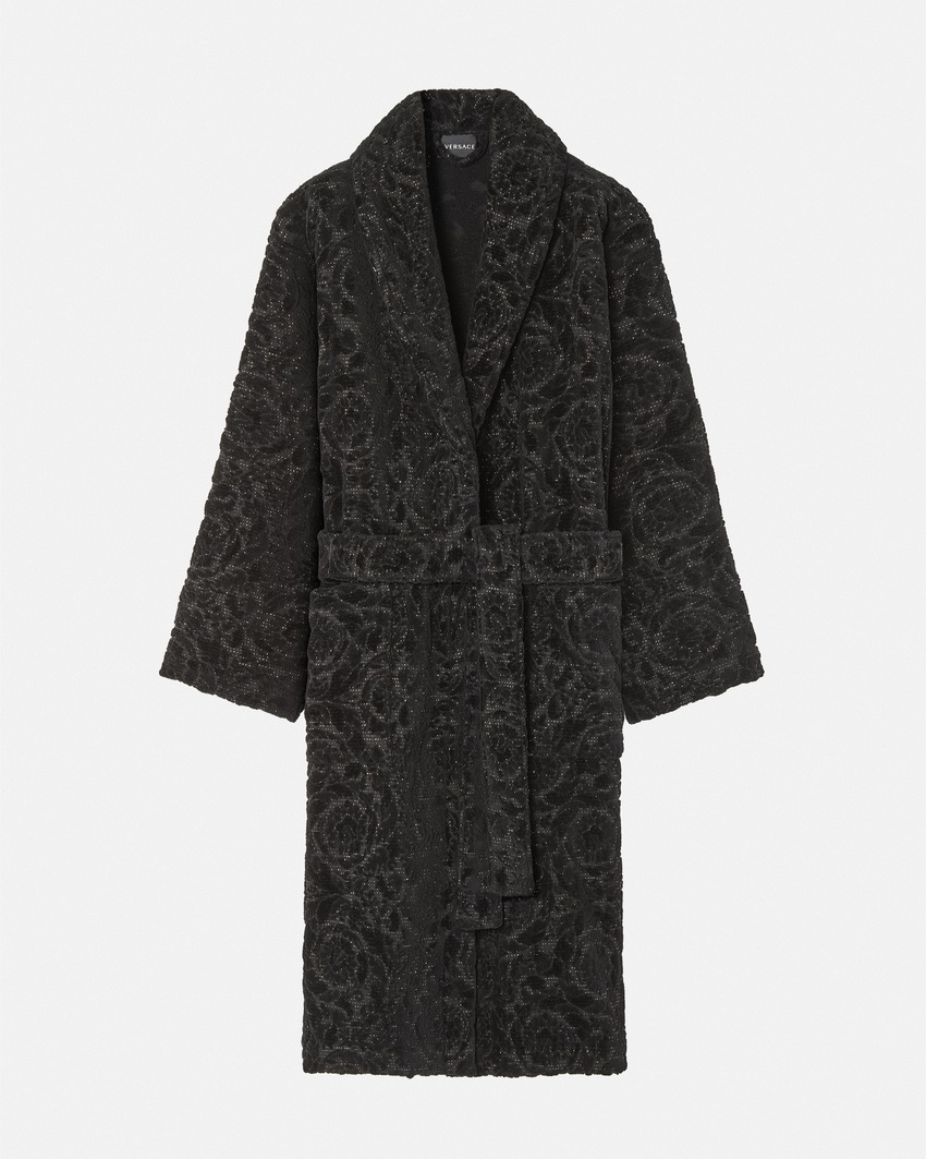 Versace Home Barocco Bathrobe Gray 1