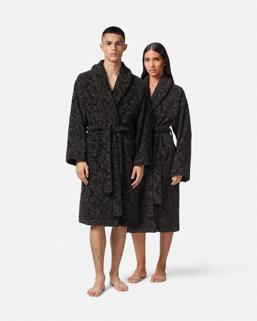 Versace Home Barocco Bathrobe Gray 2