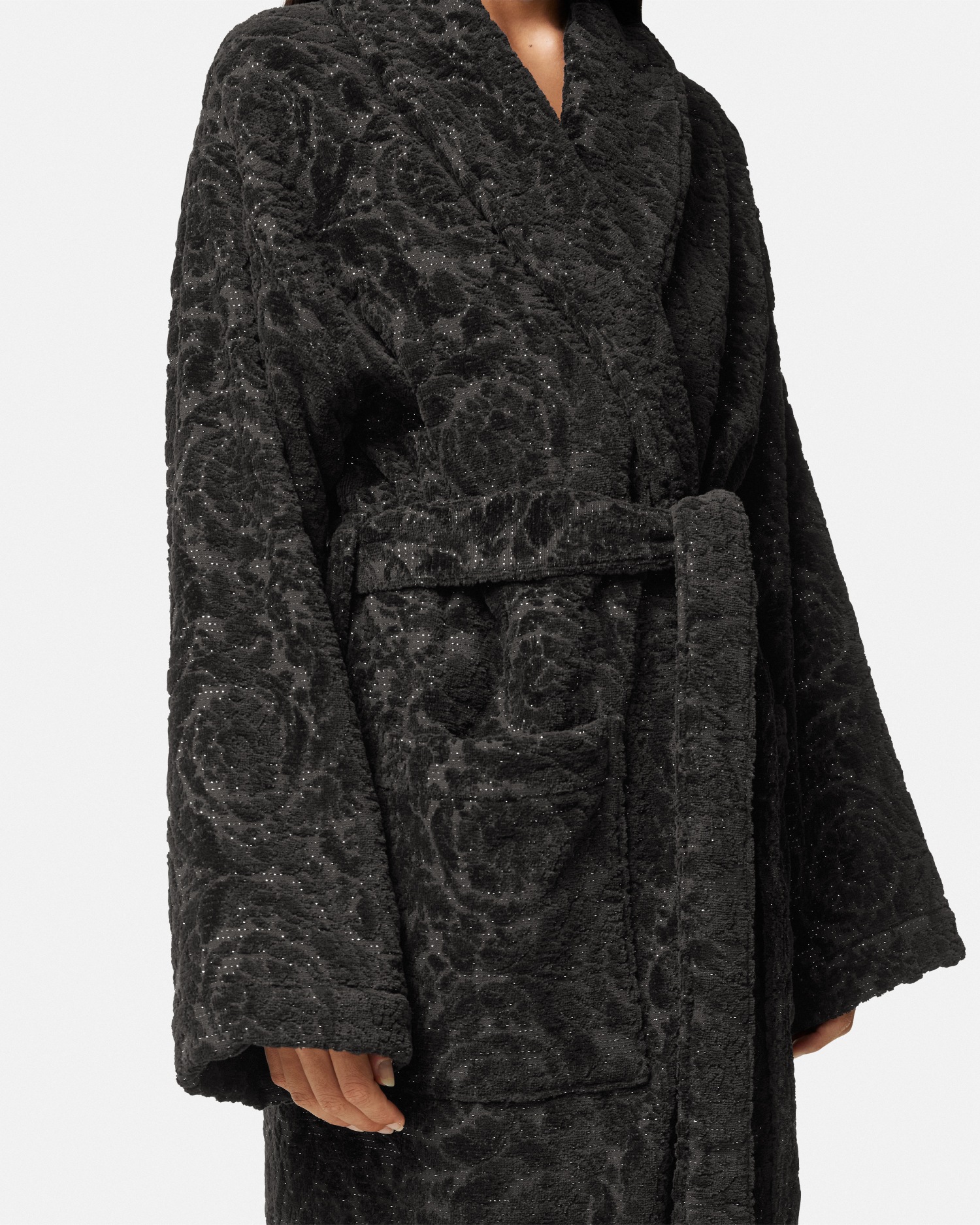 Versace Home Barocco Bathrobe Gray 5