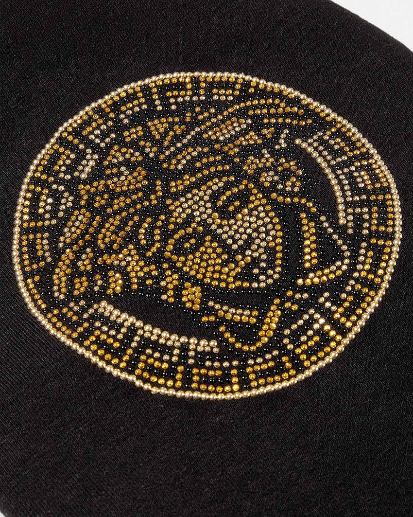 Versace Home Crystal Medusa Small Pet T-Shirt Black 3