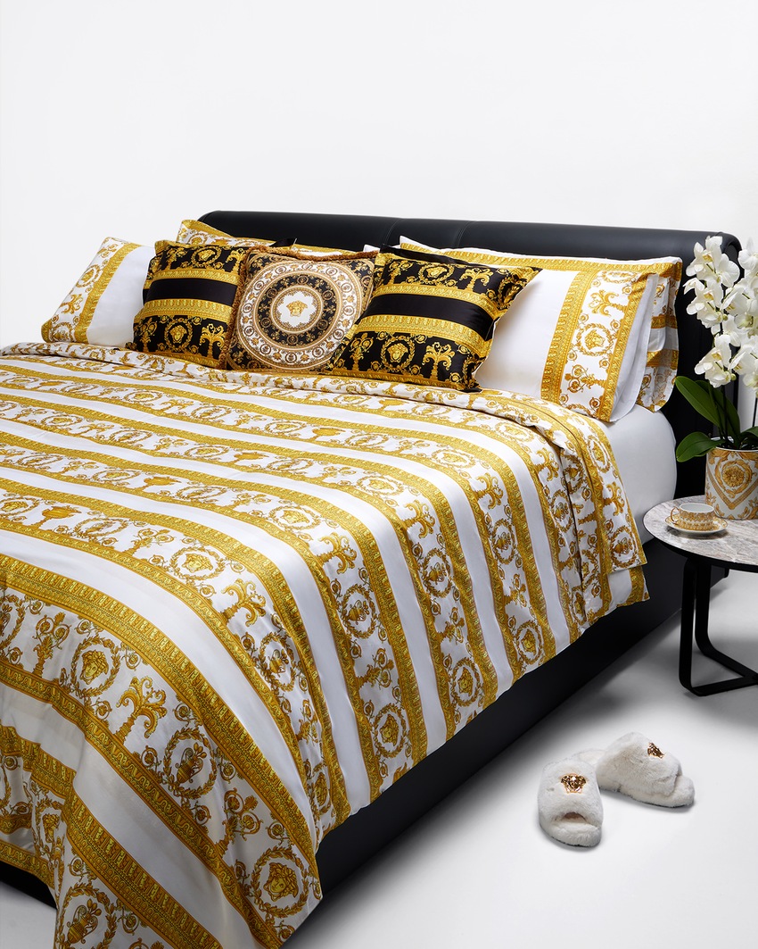 Versace Home I ♡ Baroque Full/Queen Pillowcase Set White 2