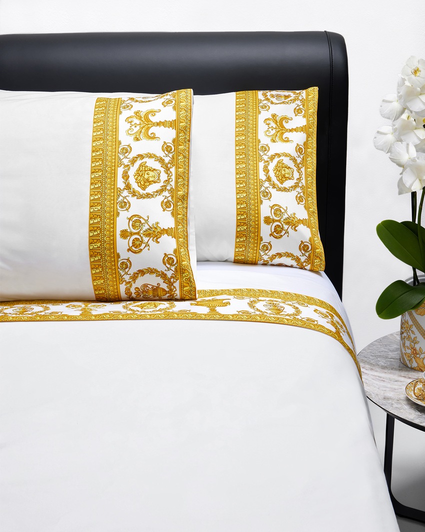 Versace Home I ♡ Baroque Full/Queen Pillowcase Set White 3
