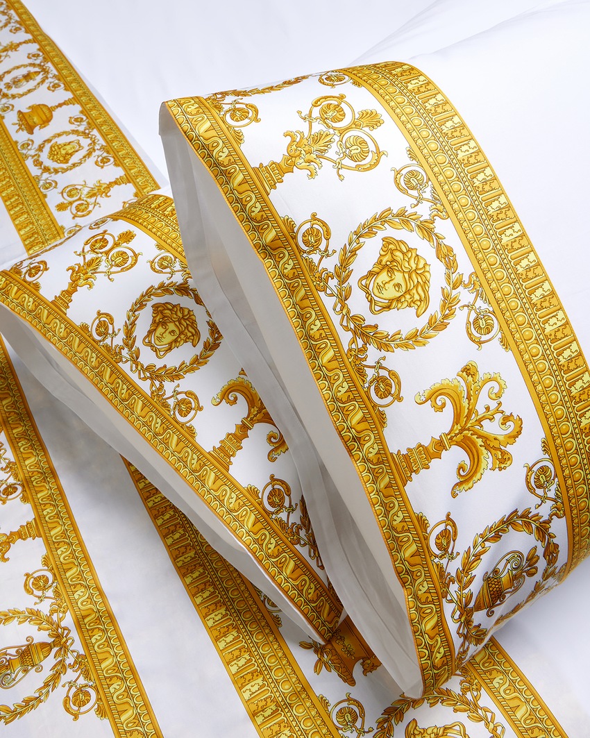 Versace Home I ♡ Baroque Full/Queen Pillowcase Set White 4