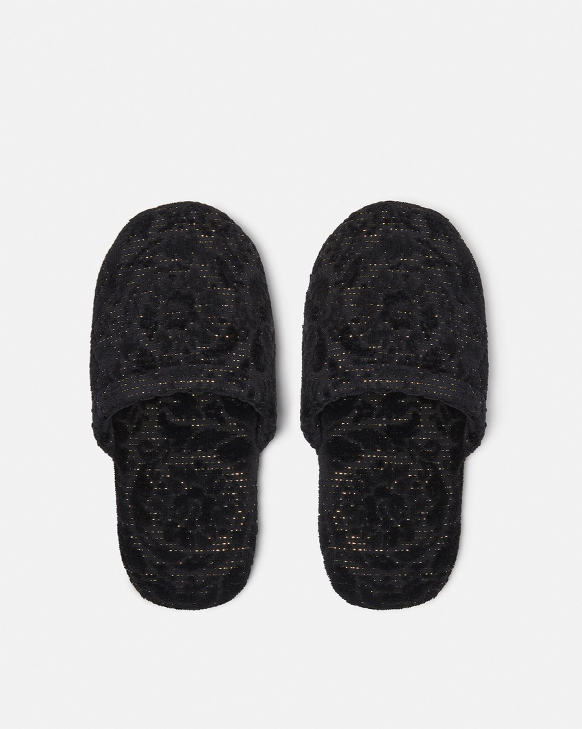 Versace Home Barocco Slippers Gray 1